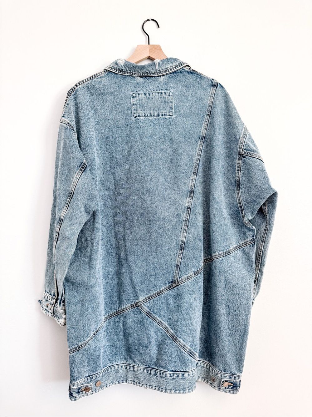 Marcella Rio Oversized Distressed Denim Jacket XL NWT 100% Cotton - Picture 7 of 7